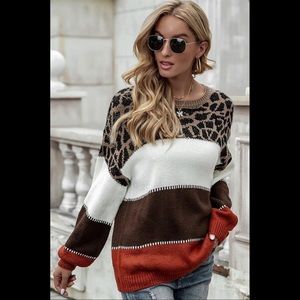 ❗️ON SALE❗️Rust/leopard sweater